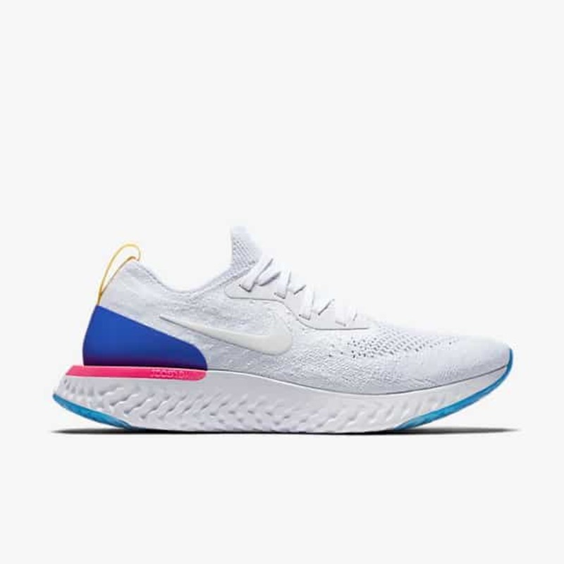 Epic react flyknit white hotsell racer blue